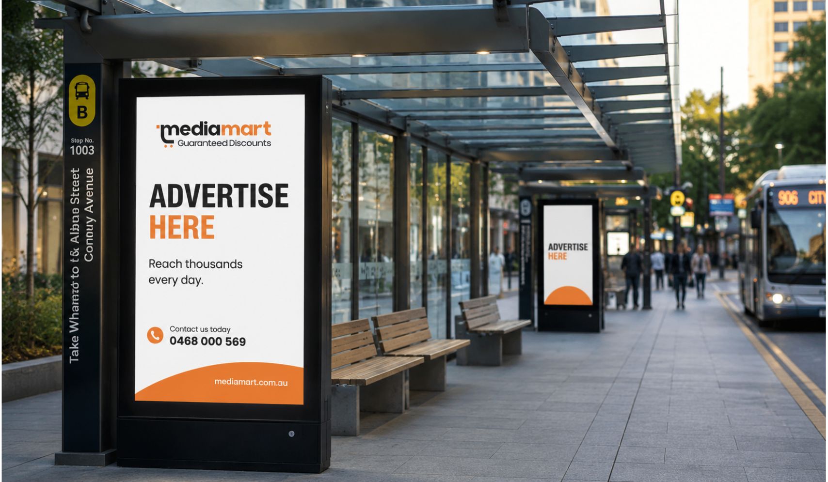 Public transit advertising placement creative